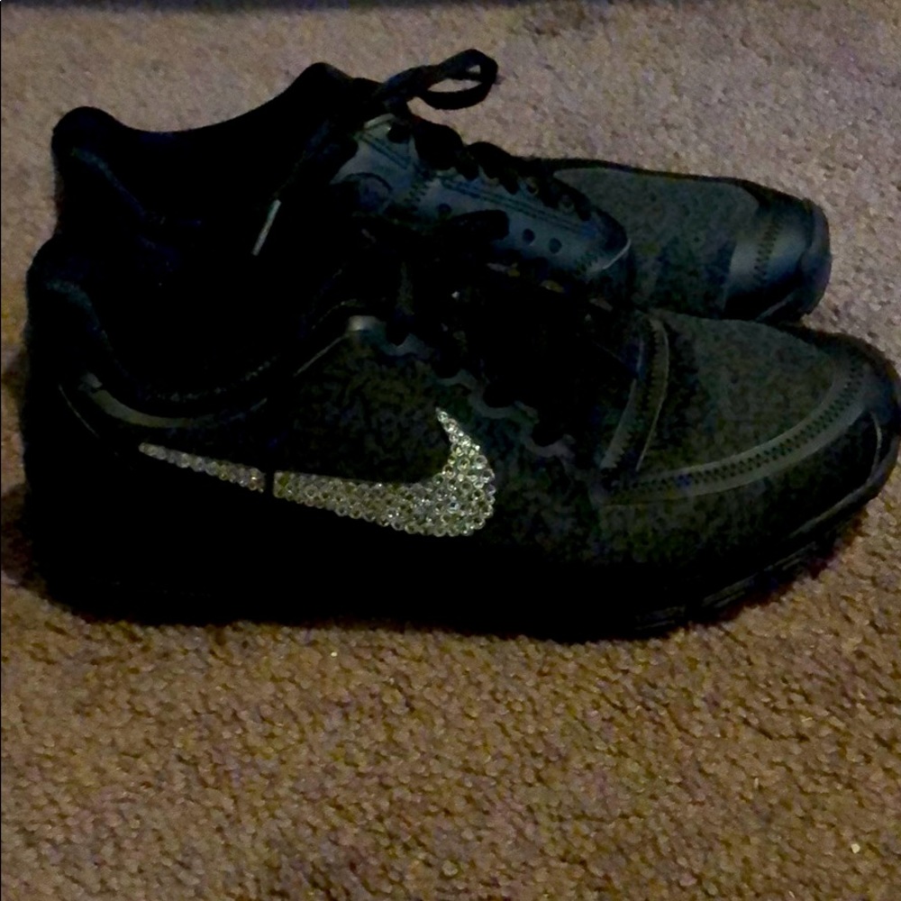 Bling black Nike shoes